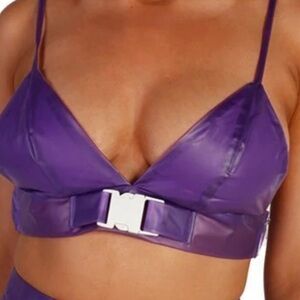 iHeartRaves, Awesome Bralette, Zippered Side, Adjustable Straps,Size Medium